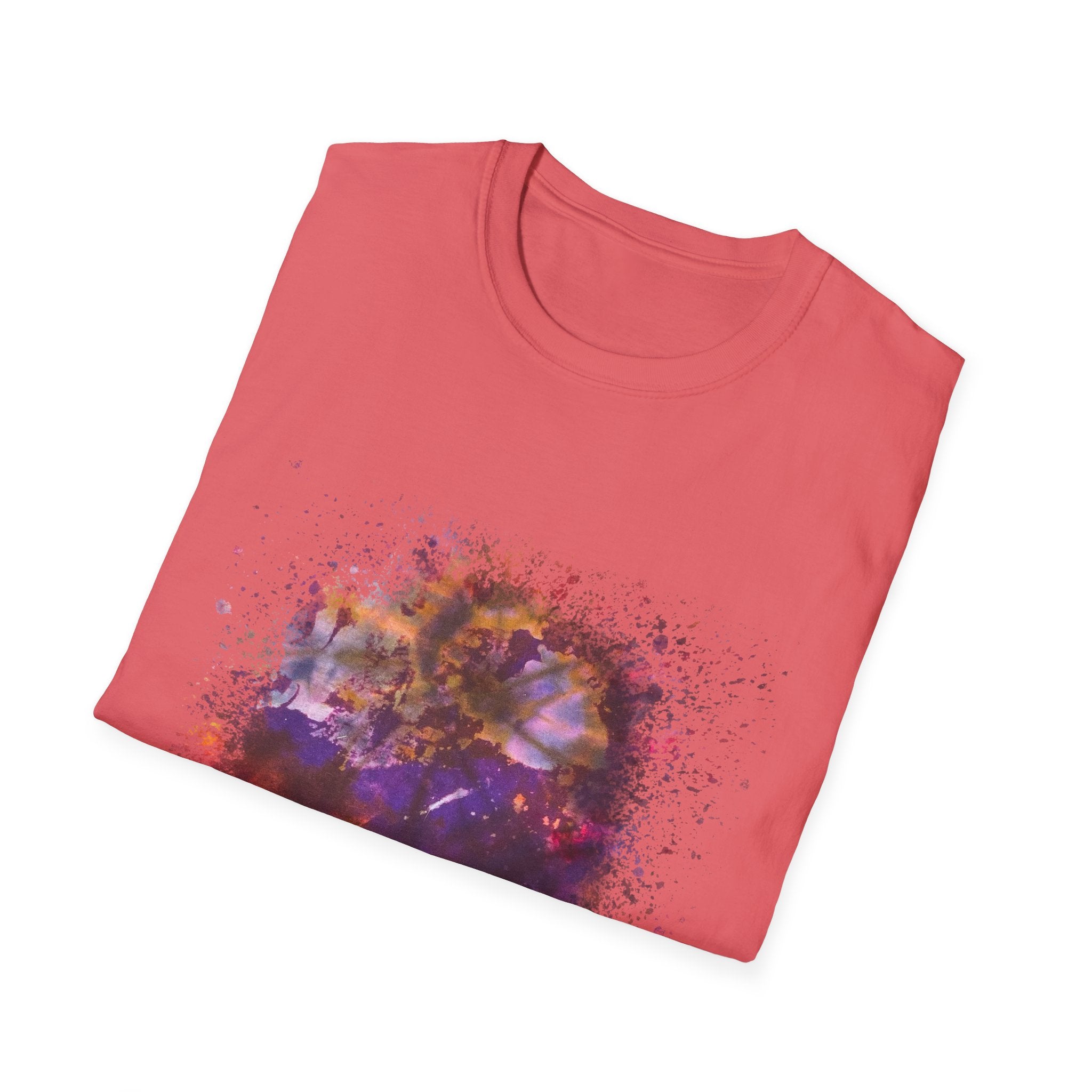 Fantasia 2:  Vibrant Splash Drip Art T-Shirt, Artistic Tee, Unisex Graphic Shirt, Trendy Casual Wear, Unique Gift for Art Lovers