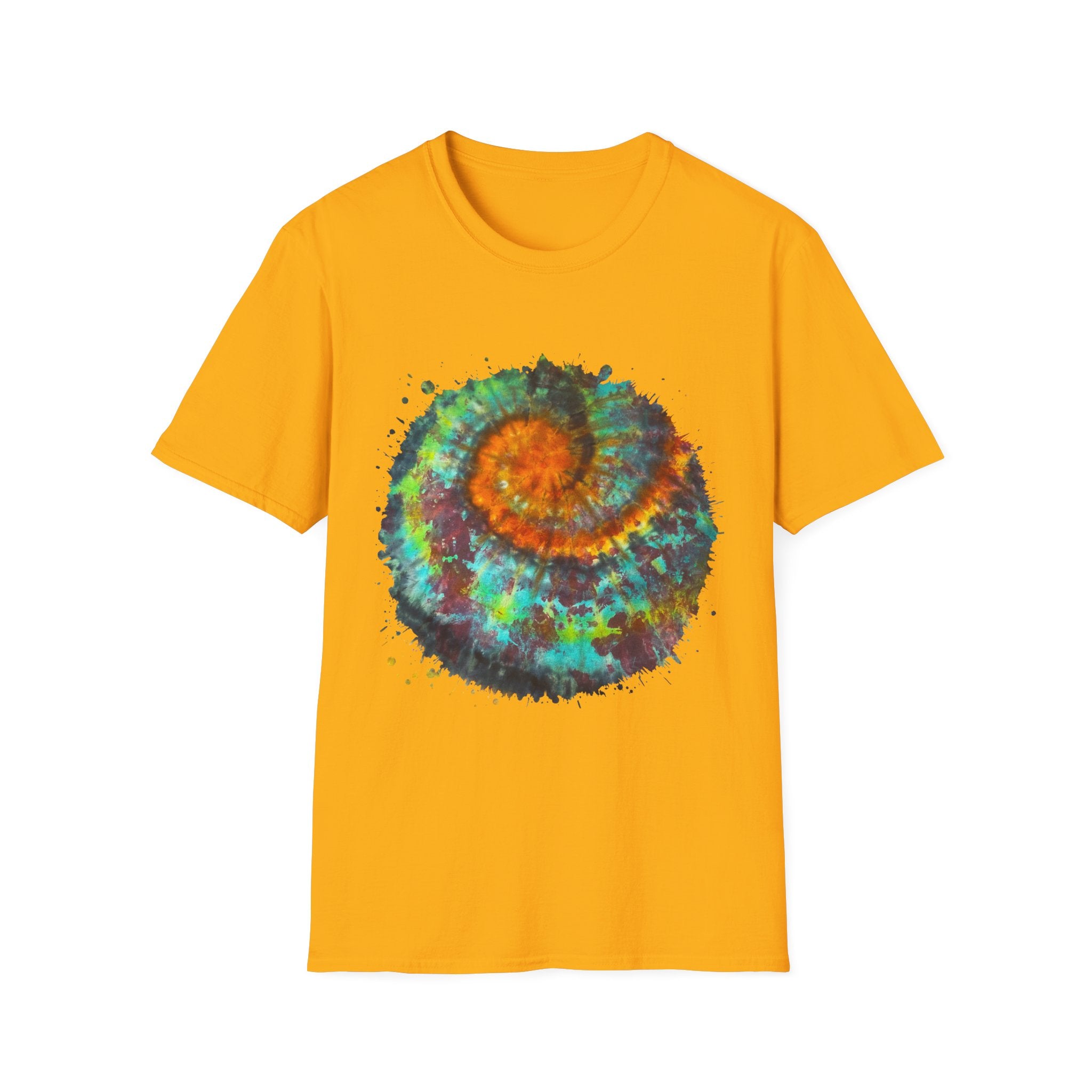 Whiplash 2:  Vibrant Spiral Tie-Dye Unisex T-Shirt, Soft Tee, Colorful Casual Tee, Summer Style shirt, Eco-friendly Gift, Festival Wear