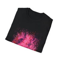 Magenta Madness 2:  Vibrant Splash T-Shirt: Unisex Softstyle, Art Enthusiast Gift, Casual Wear, Summer Apparel, Splash of Color, Vibrant Tee