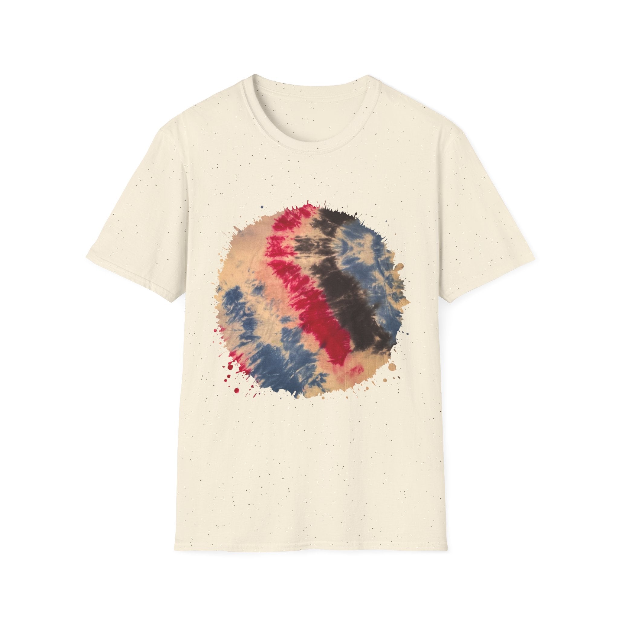 Boomerang Blaze 2:  Tie Dye Unisex Softstyle T-Shirt - Bohemian Vibes for Casual Wear, Summer Festivals, Gift Ideas, Eco-Friendly Fashion, Everyday Comfort
