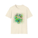 TURQUOISE TREASURE:  Colorful, splat style, Vibrant Abstract T-Shirt | Unisex Softstyle Graphic Tee, Casual Wear, Gift for Art Lovers, Summer Fashion, Unique Design