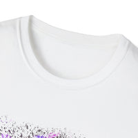 Dynasty 2: Colorful, splat style, tie dye Abstract Graphic Unisex Softstyle T-Shirt, Casual Wear, Unique Art Tee, Gift for Art Lovers, Trendy Everyday Top