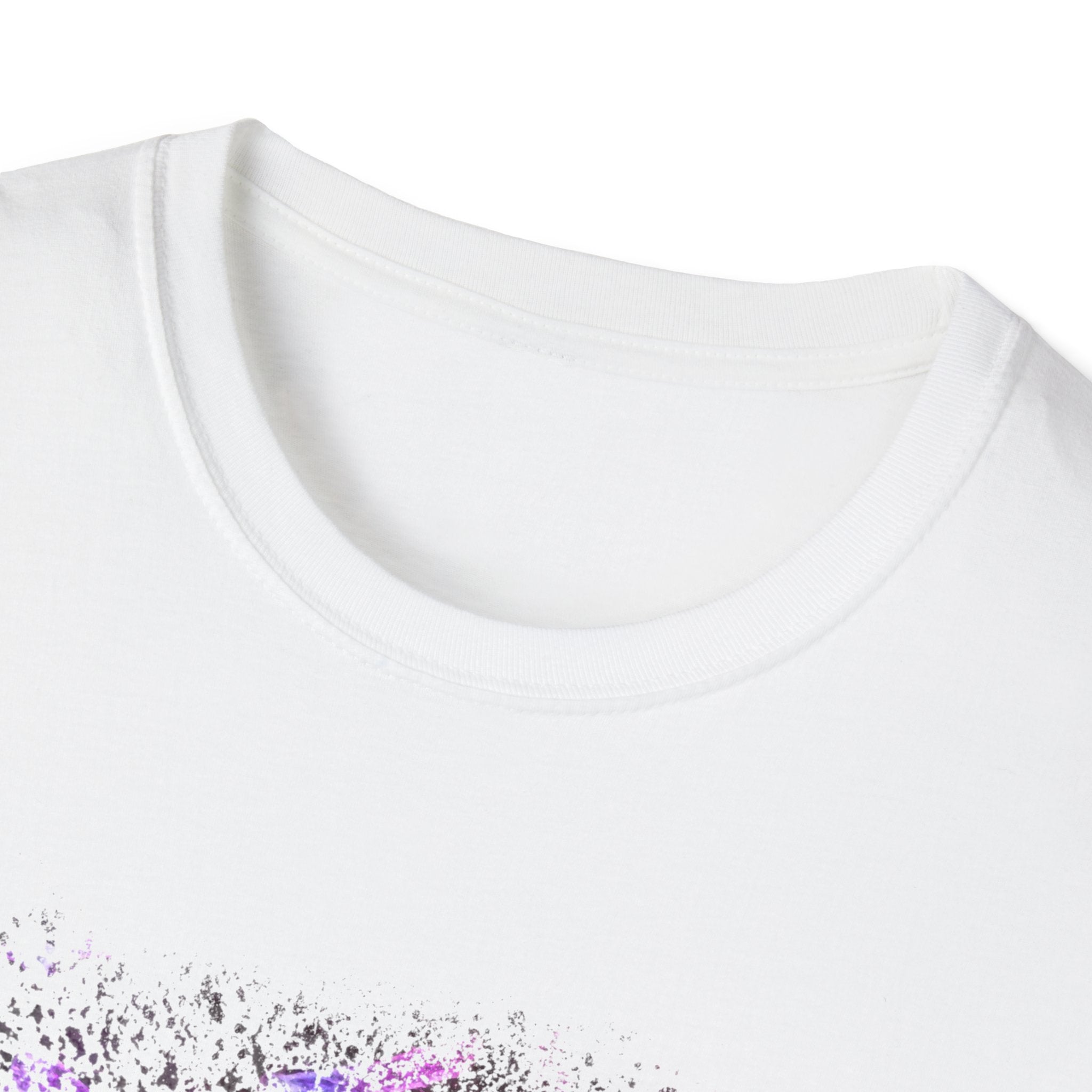 Dynasty 2: Colorful, splat style, tie dye Abstract Graphic Unisex Softstyle T-Shirt, Casual Wear, Unique Art Tee, Gift for Art Lovers, Trendy Everyday Top