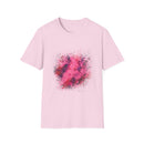 Magenta Madness 2:  Vibrant Splash T-Shirt: Unisex Softstyle, Art Enthusiast Gift, Casual Wear, Summer Apparel, Splash of Color, Vibrant Tee