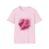 Magenta Madness 2:  Vibrant Splash T-Shirt: Unisex Softstyle, Art Enthusiast Gift, Casual Wear, Summer Apparel, Splash of Color, Vibrant Tee
