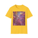 RASPBERRY SORBET:  Splat style, Galactic Vibe Unisex Softstyle T-Shirt | Space Art Tee, Cosmic Shirt, Gift for Astronomers, Unique Spacewear, Casual Wear