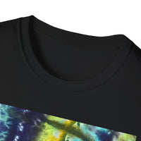 ALLIGATOR ALLEY: Reptile inspired, Vibrant Tie-Dye Unisex T-Shirt, Boho Style Tee, Summer Outfit, Festival Wear, Gift for Her, Unique Graphic Shirt