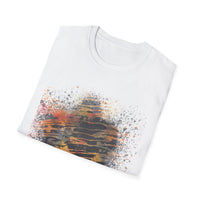 MIDNIGHT SUN: Galaxy, spray style, Abstract Art Unisex T-Shirt – Trendy Graphic Tee for Casual Wear, Unique Gift for Art Lovers, Summer Fashion, Street Style