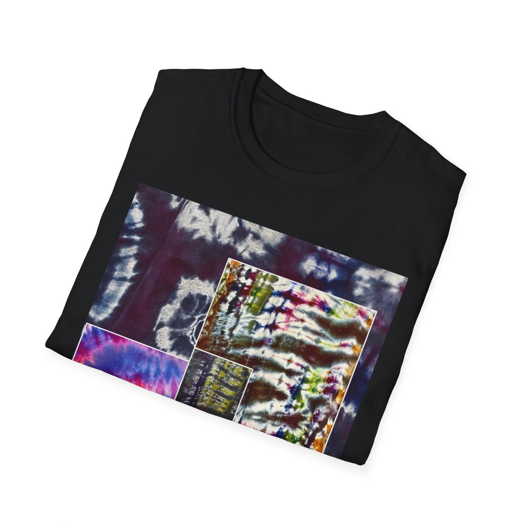 REGATTA ONE: Bold Tie Dye collage, Unisex Softstyle T-Shirt