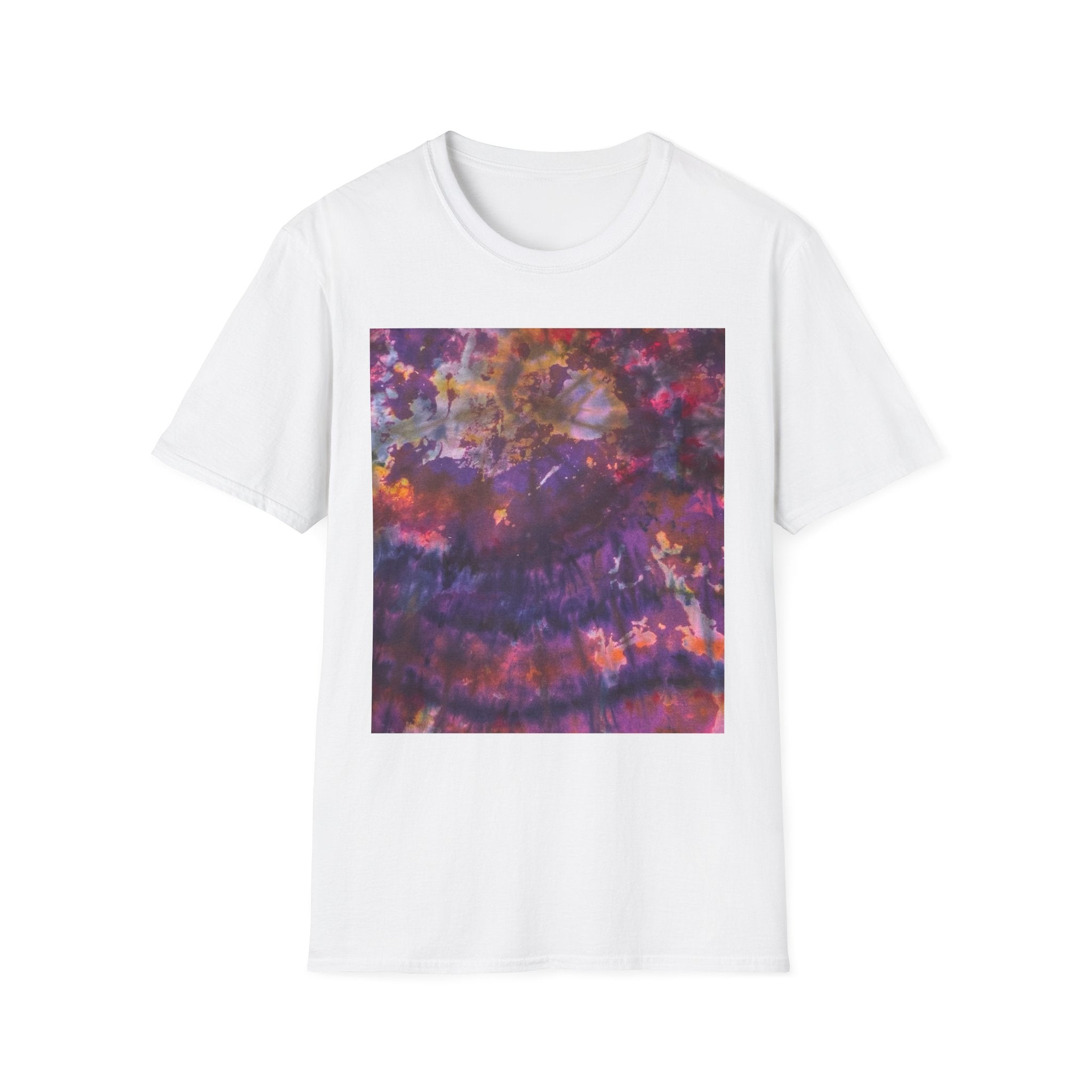 FANTASIA:  Fantasy inspired Splat style, Tie-Dye Unisex Softstyle T-Shirt | Perfect for Summer Festivals, Casual Outings, Gifts, and Relaxation