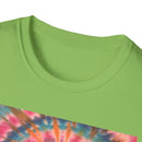 RAINBOW BALLAD: Colorful  rainbow sherbet style,  Tie-Dye Unisex Softstyle T-Shirt | Boho Vibe, Summer Essentials, Eco-Friendly Fashion, Gift for Friends, Casual Wear