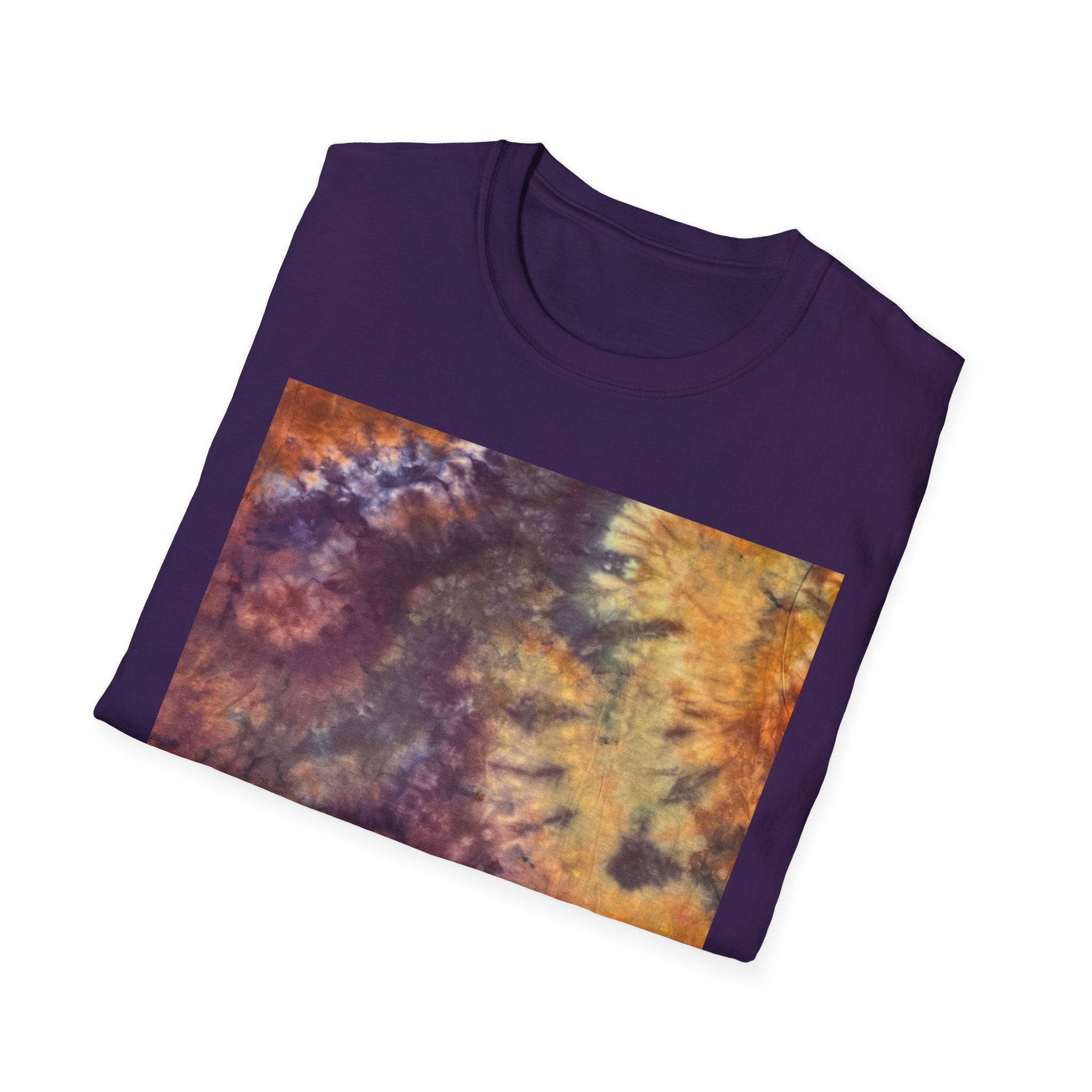 AMBER PREROGATIVE: Smash style Bohemian Tie-Dye T-Shirt, Unisex Casual Wear, Summer Festival Top, Gift for Music Lovers, Eco-Friendly Fashion