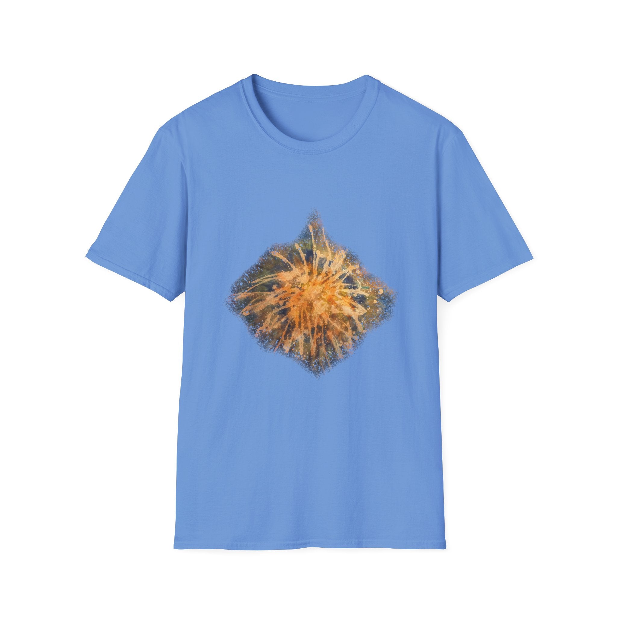 Eternal Starfire 2:  Boho Floral Snowy edge, Unisex T-Shirt - Cozy Casual Wear, Nature Lover Gift, Summer Vibes, Festival Attire, Everyday Comfort