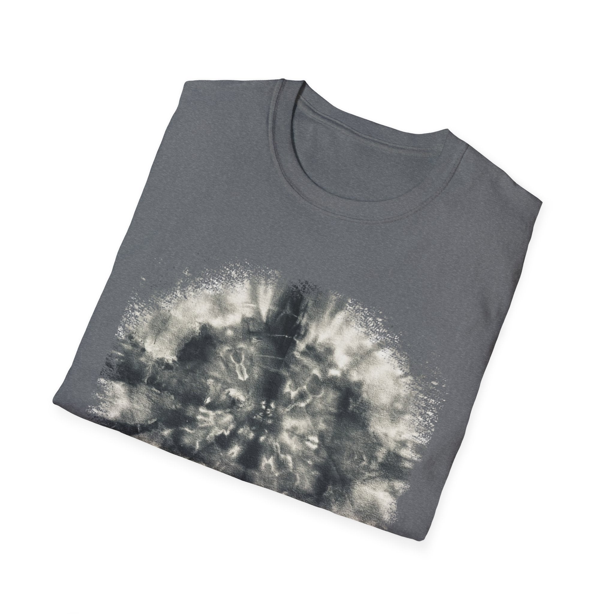 CROSS ROAD: Gritty, graphite style...  Trendy Tie-Dye Unisex Softstyle T-Shirt | Casual, Chic, Gift Idea, Festival Wear, Everyday Fashion