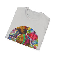 Synchronicity 2:  Colorful Tie-Dye Unisex T-Shirt, Boho Chic Tees, Summer Vibes Shirt, Festival Wear, Gift for Friends, Relaxed Fit Tops