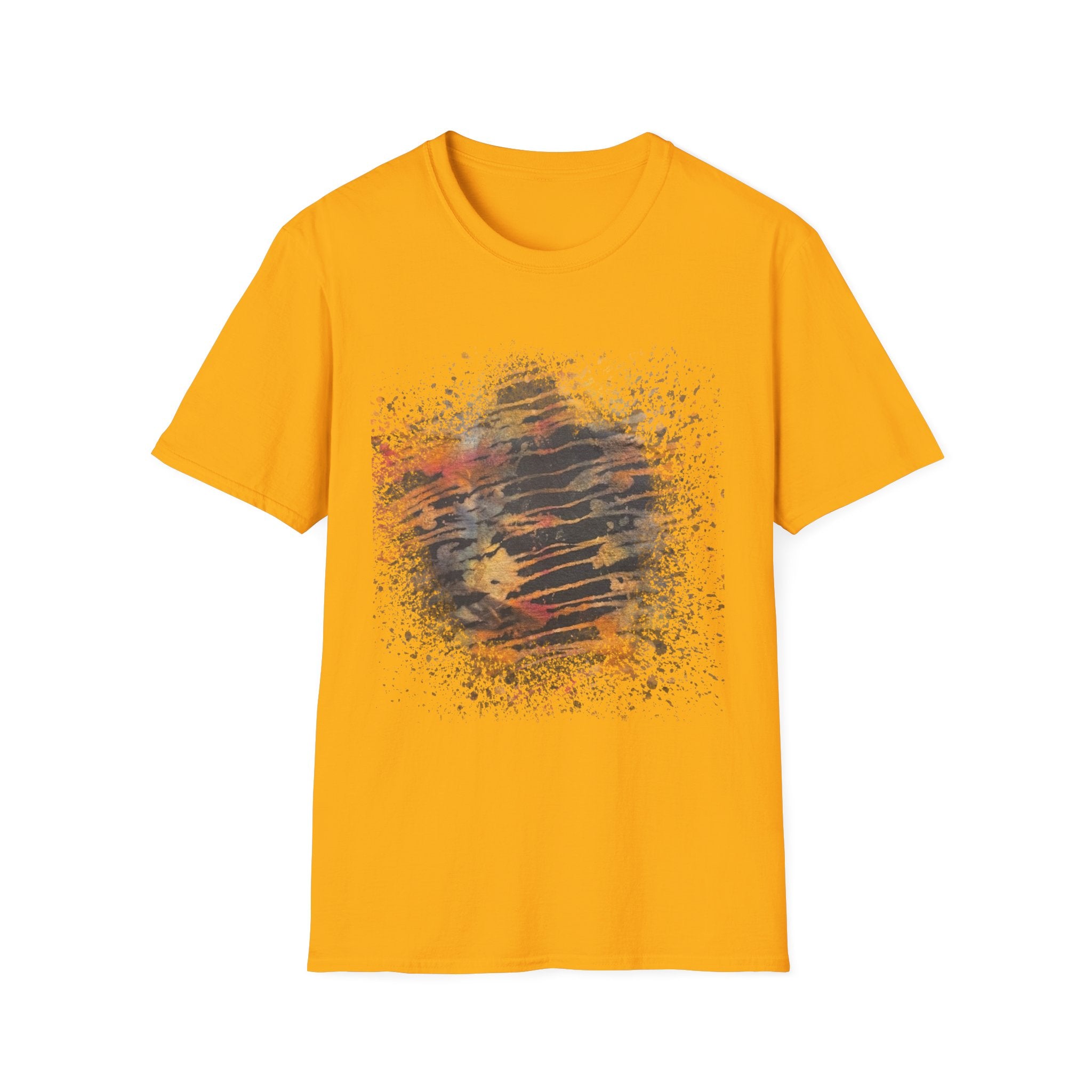 MIDNIGHT SUN: Galaxy, spray style, Abstract Art Unisex T-Shirt – Trendy Graphic Tee for Casual Wear, Unique Gift for Art Lovers, Summer Fashion, Street Style