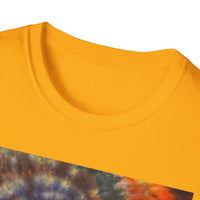 MARMALADE REBEL: Splashy Unisex super swirl Tie-Dye T-Shirt, Vibrant Spiraled Design, Casual Summer Tee, Festival Wear, Gift for Friends