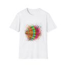 Mandarin Halo 2:  Colorful Splash Unisex Softstyle T-Shirt - Fun Graphic Tee for Summer, Festival Fashion, Casual Wear, Unique Gift Idea, Vibrant [...]