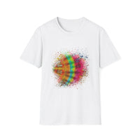 Mandarin Halo 2:  Colorful Splash Unisex Softstyle T-Shirt - Fun Graphic Tee for Summer, Festival Fashion, Casual Wear, Unique Gift Idea, Vibrant [...]