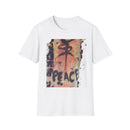 PEACE: Graffiti Tie Dye Unisex Softstyle T-Shirt, Casual Graphic Tee, Streetwear Shirt, Gift for Peace Lovers, Trendy Everyday Wear