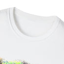 Gideon 2:  Vibrant Swirl Snowy Unisex Softstyle T-Shirt, Colorful Tie-Dye Tee, Trendy Casual Wear, Perfect Gift, Summer Vibes