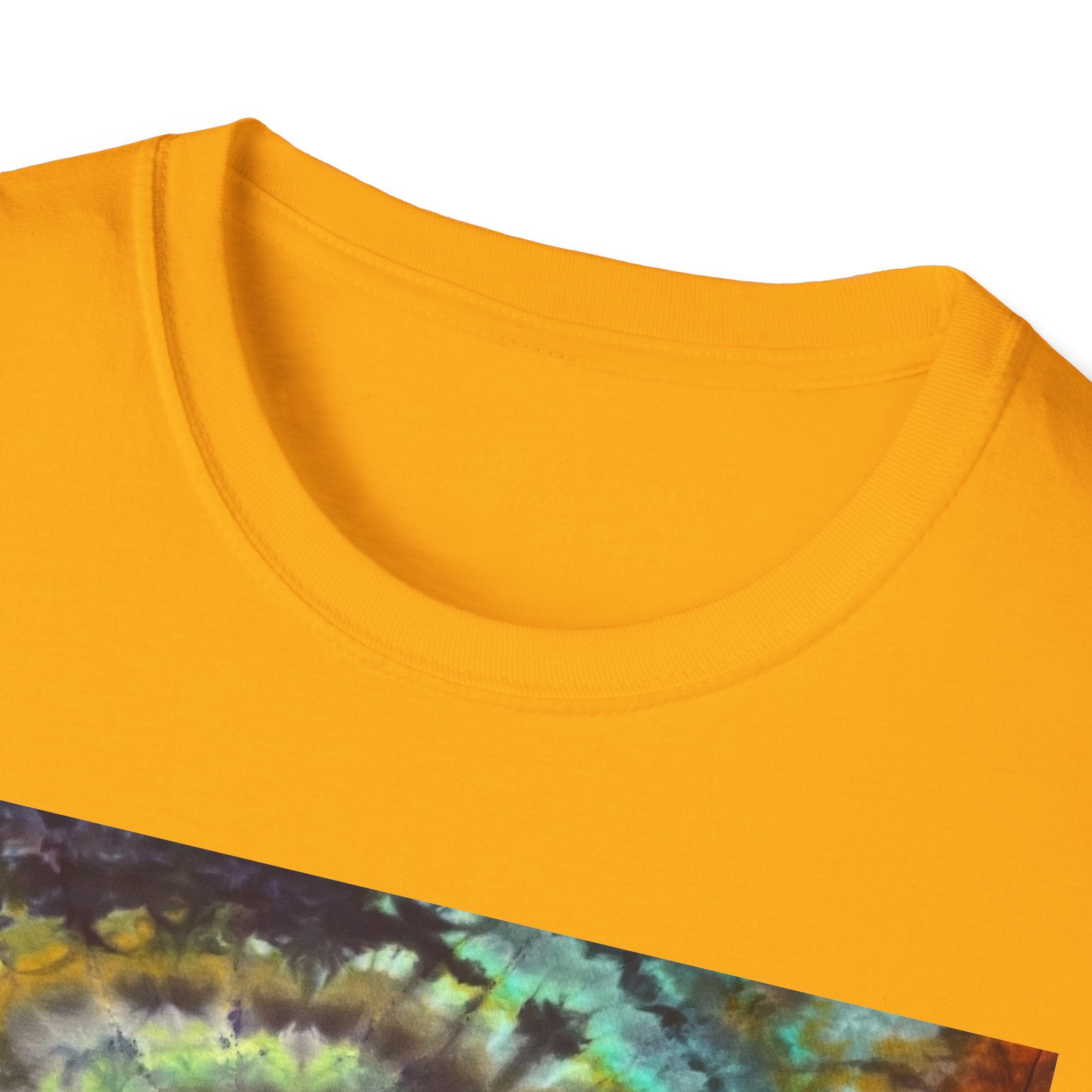 TEMPTATION: Mystical Vibrant Tie-Dye T-Shirt, Unisex Softstyle Tee, Boho Festival Wear, Summer Vibe Shirt, Eco-Friendly Apparel, Gift for Him or Her