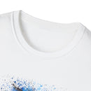 Blue Tide 2:  Vibrant Blue Drip Edge Tie-Dye Unisex Softstyle T-Shirt, Comfy Casual Wear, Summer Outfits, Beach Vibes, Gift for Him/Her, Trendy Apparel