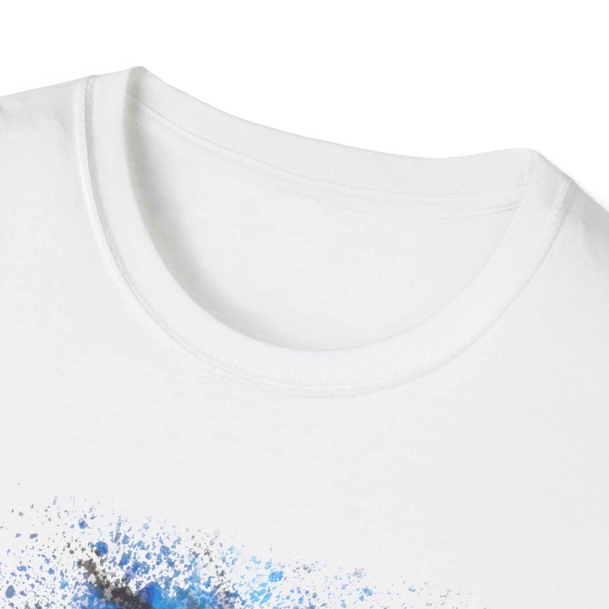 Blue Tide 2:  Vibrant Blue Drip Edge Tie-Dye Unisex Softstyle T-Shirt, Comfy Casual Wear, Summer Outfits, Beach Vibes, Gift for Him/Her, Trendy Apparel