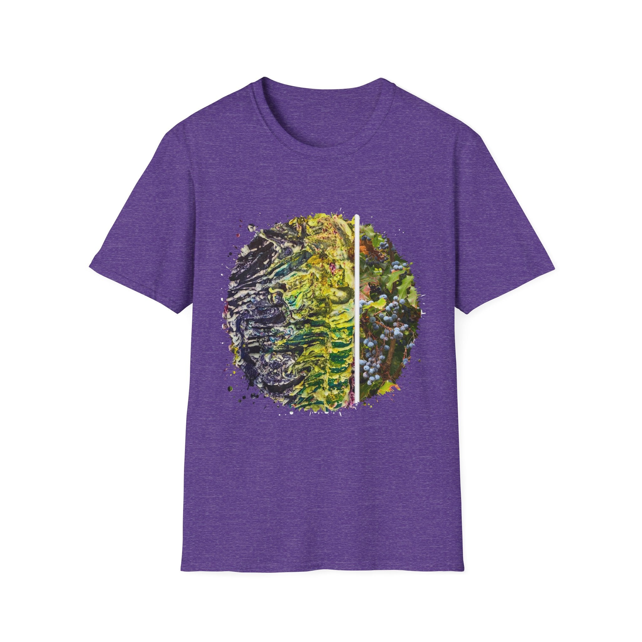 Blueberry Bliss 2:  Nature-Inspired Unisex Softstyle T-Shirt, Graphic Tee, Eco-Friendly Apparel, Earthy Vibe Shirt, Casual Wear, Nature Lover Gift