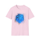 Blue Tide 2:  Vibrant Blue Drip Edge Tie-Dye Unisex Softstyle T-Shirt, Comfy Casual Wear, Summer Outfits, Beach Vibes, Gift for Him/Her, Trendy Apparel