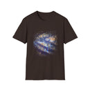 Blue on Coper 2:  Galaxy Splatter Unisex T-Shirt | Trendy Summer Tee for Art Lovers, Gift for Birthdays, Relaxed Fit Casual Wear, Unique Graphic Shirt