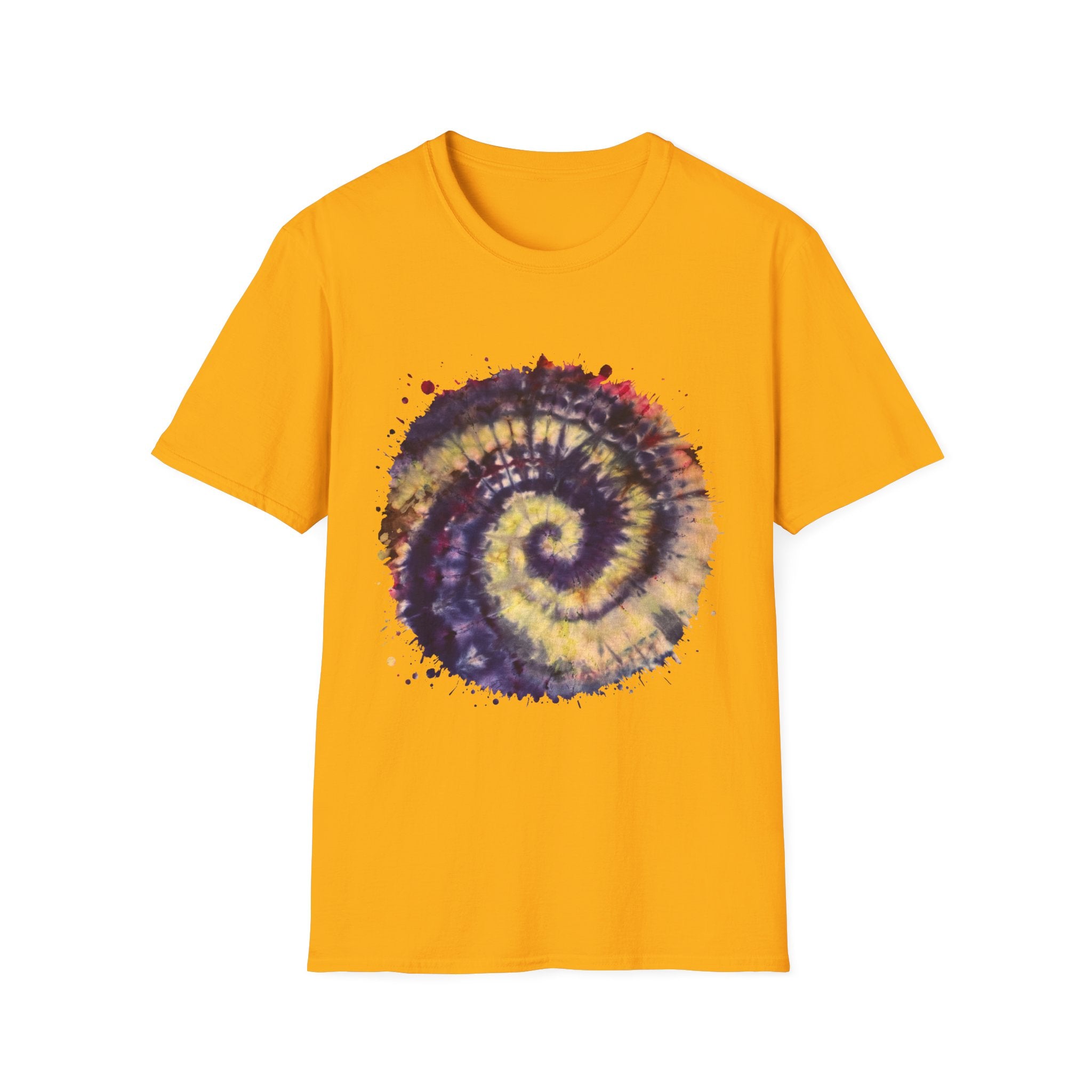Scarlet Saga 2:  Spiral Tie-Dye Unisex Softstyle T-Shirt | Boho Chic, Casual Wear, Gift for Artists, Summer Fashion, Music Festivals