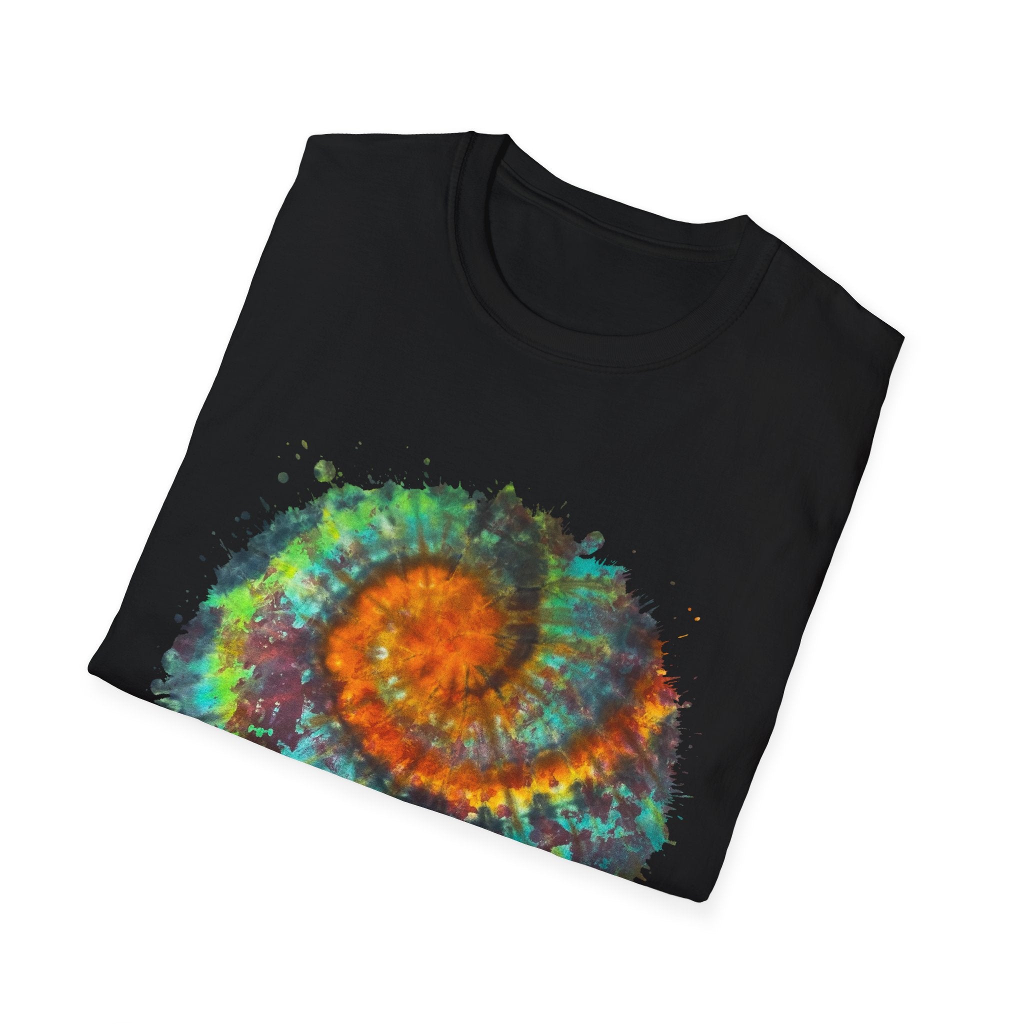 Whiplash 2:  Vibrant Spiral Tie-Dye Unisex T-Shirt, Soft Tee, Colorful Casual Tee, Summer Style shirt, Eco-friendly Gift, Festival Wear