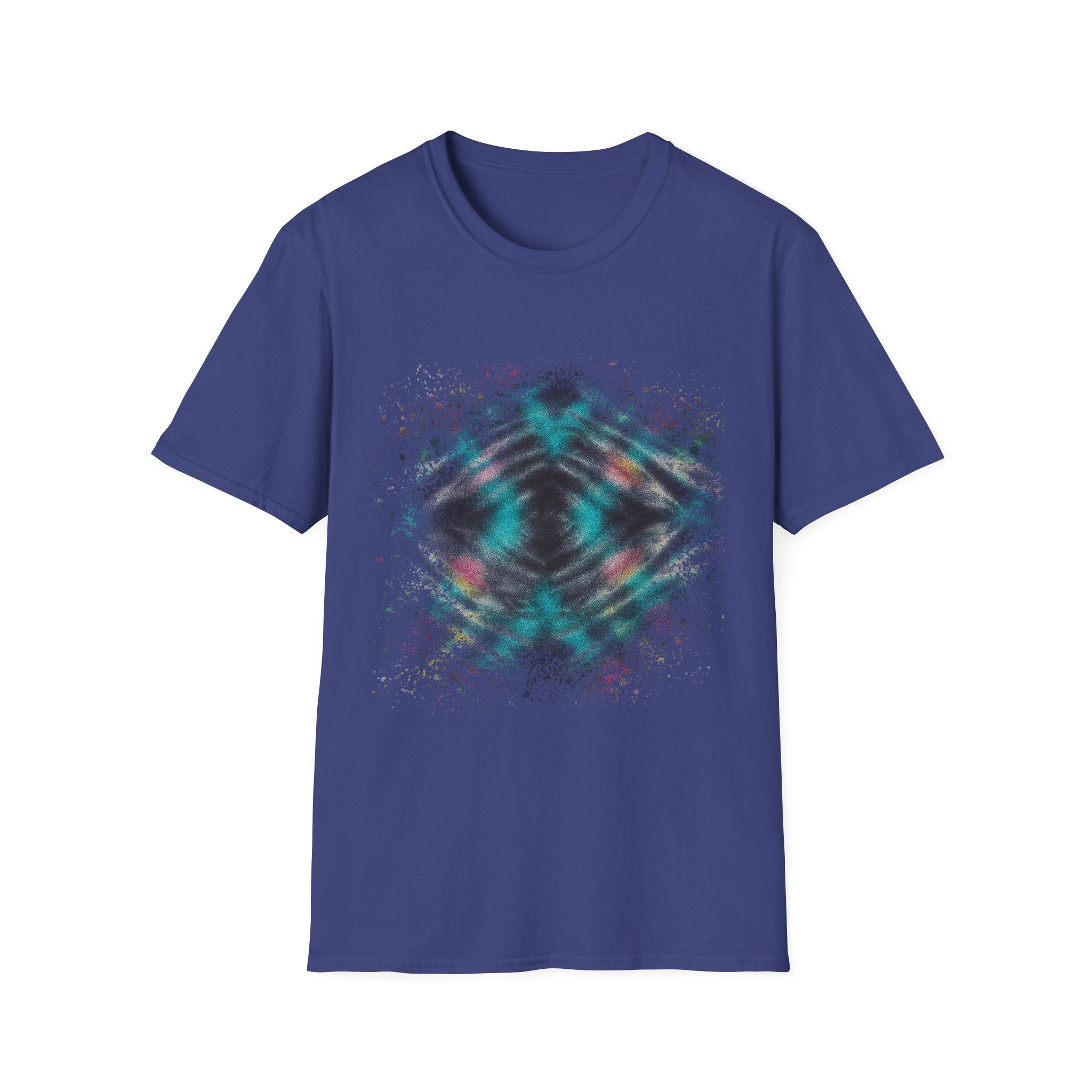 FOCAL POINT:  Kaleidoscope inspired, Colorful Tie-Dye Unisex T-Shirt, Funky Graphic Tee, Casual Summer Wear, Gift for Friends, Vibrant Design, Unique Style