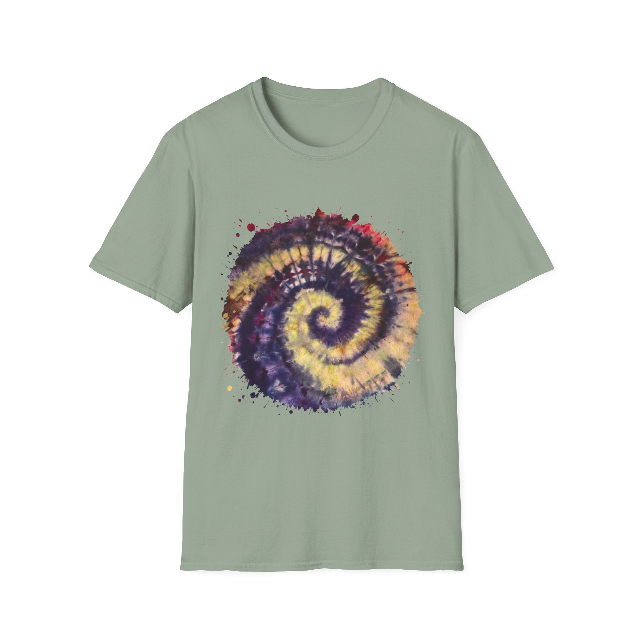 Scarlet Saga 2:  Spiral Tie-Dye Unisex Softstyle T-Shirt | Boho Chic, Casual Wear, Gift for Artists, Summer Fashion, Music Festivals