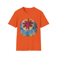 SAND DOLLAR DREAM: Ocean inspired Vibrant Tie-Dye Unisex T-Shirt, Boho Tee, Summer Shirt, Festival Wear, Unique Gift for Music Lovers