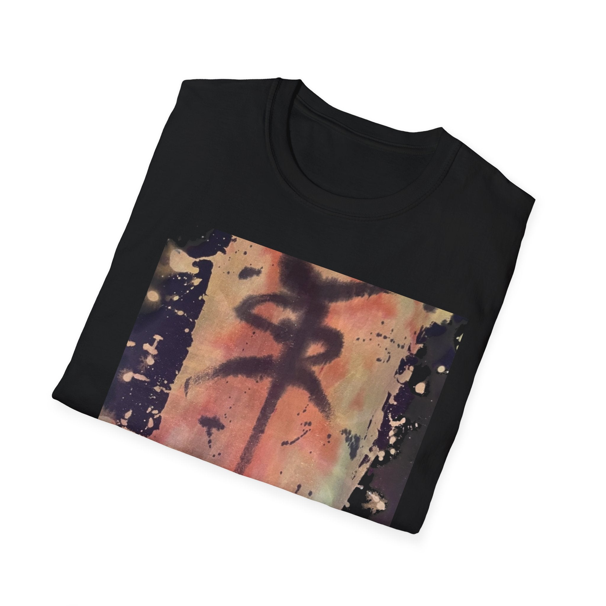 PEACE: Graffiti Tie Dye Unisex Softstyle T-Shirt, Casual Graphic Tee, Streetwear Shirt, Gift for Peace Lovers, Trendy Everyday Wear