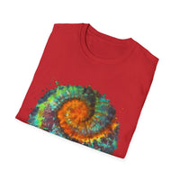 Whiplash 2:  Vibrant Spiral Tie-Dye Unisex T-Shirt, Soft Tee, Colorful Casual Tee, Summer Style shirt, Eco-friendly Gift, Festival Wear
