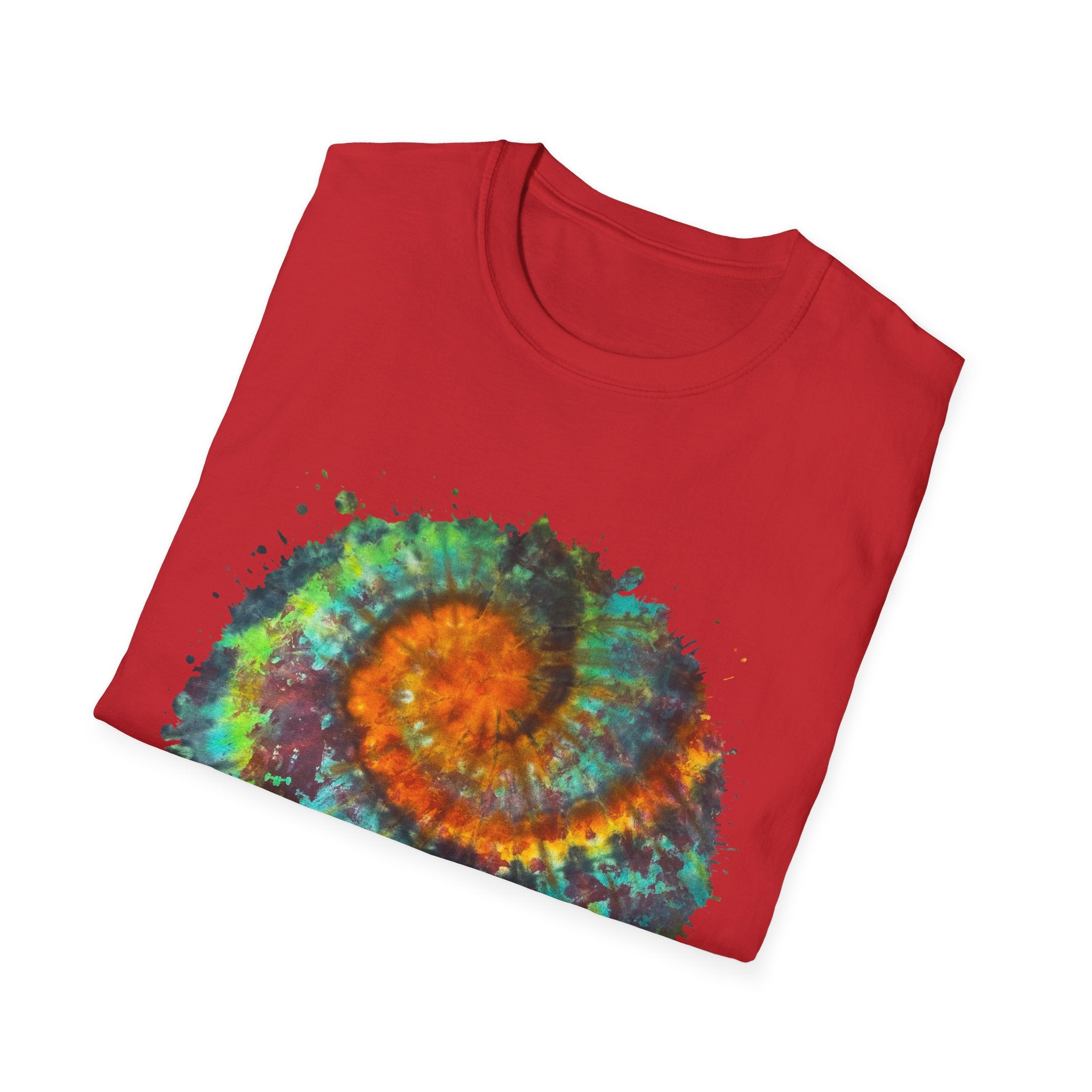 Whiplash 2:  Vibrant Spiral Tie-Dye Unisex T-Shirt, Soft Tee, Colorful Casual Tee, Summer Style shirt, Eco-friendly Gift, Festival Wear