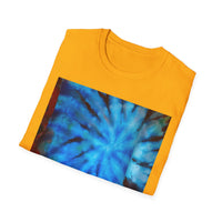 BLUE TIDE: Ocean inspired, Colorful swirl Tie-Dye Unisex T-Shirt - Boho-Chic Fashion, Summer Vibes, Gift for Him/Her, Festival Wear, Cozy Everyday Top