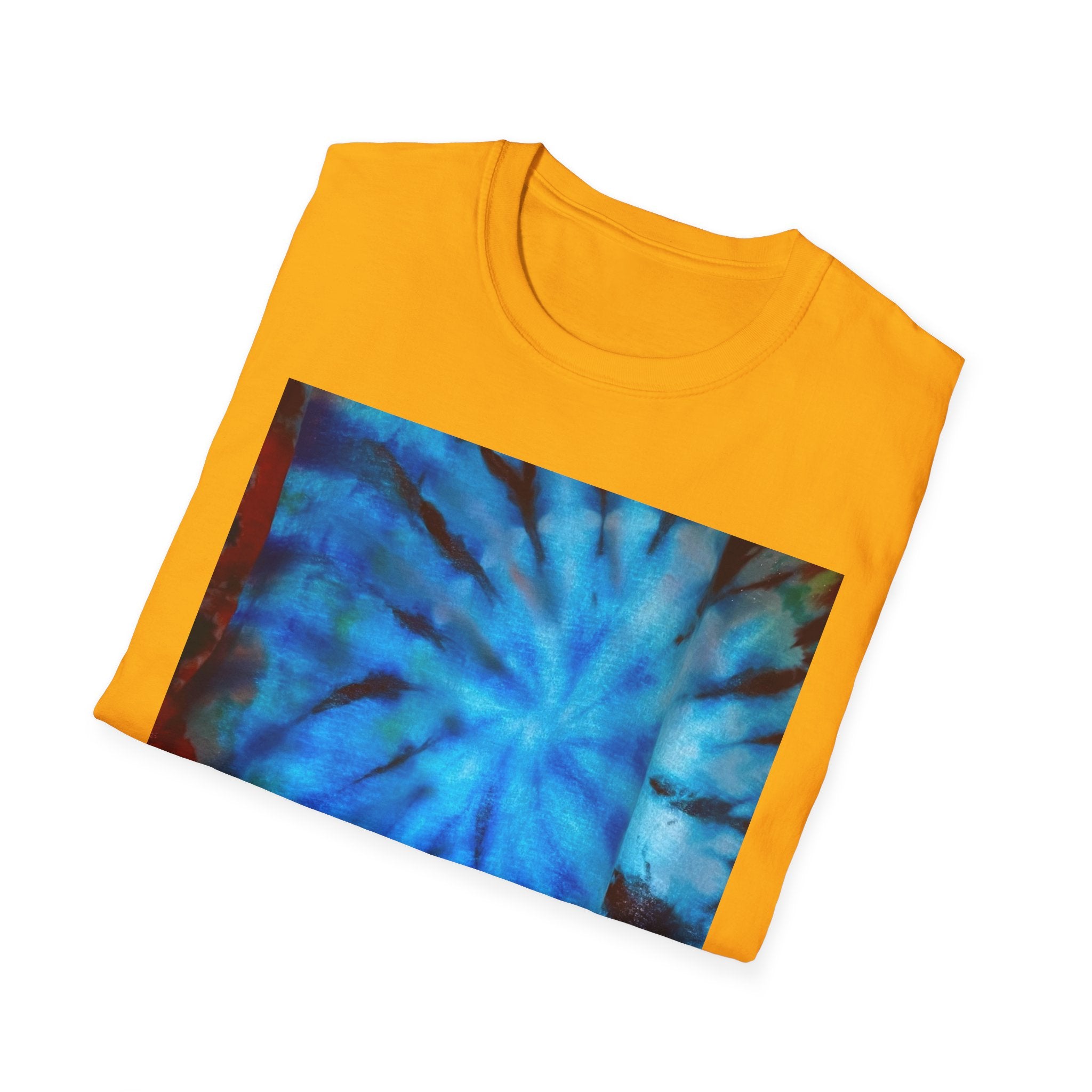 BLUE TIDE: Ocean inspired, Colorful swirl Tie-Dye Unisex T-Shirt - Boho-Chic Fashion, Summer Vibes, Gift for Him/Her, Festival Wear, Cozy Everyday Top