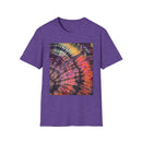SMASH PARTY: Edgy quarter swirl vibe Tie-Dye Unisex T-Shirt - Boho Style, Summer Vibes, Festival Wear, Beach Party Outfit, Unique Gift Idea