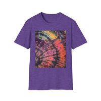 SMASH PARTY: Edgy quarter swirl vibe Tie-Dye Unisex T-Shirt - Boho Style, Summer Vibes, Festival Wear, Beach Party Outfit, Unique Gift Idea