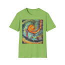 WHIPLASH: Edgy, colorful,  Spiral Unisex Softstyle T-Shirt, Tie-Dye Tee, Casual Wear, Festival Clothing, Summer Vibes, Unique Gift Idea