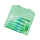 SWAMI: Soft, dreamy sea green/blue Tie-Dye Unisex T-Shirt, Festival Wear, Casual Style, Summer Vibes, Gift for Friends, Eco-Friendly Fashion