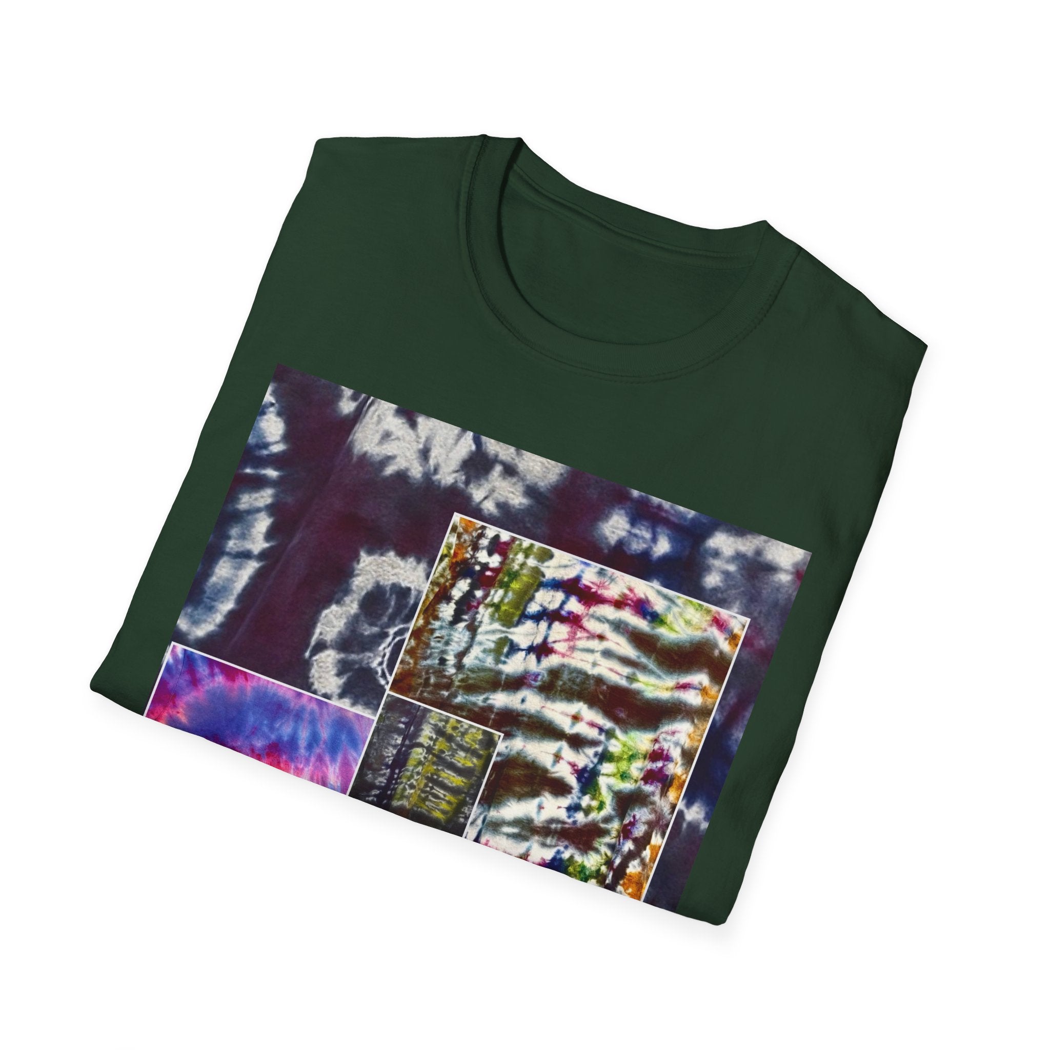 REGATTA ONE: Bold Tie Dye collage, Unisex Softstyle T-Shirt