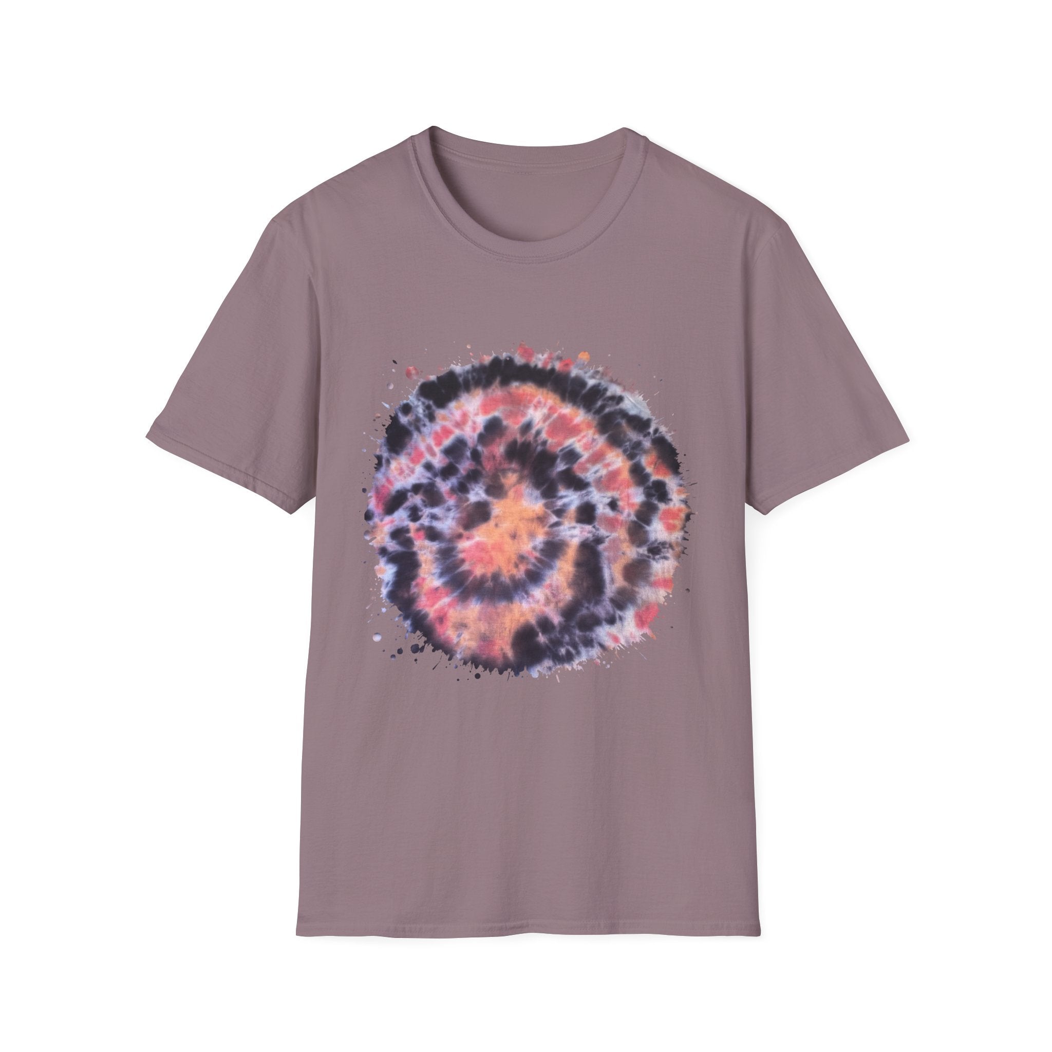 Tangerine Tiger 2:  Artistic Tie-Dye Unisex Softstyle T-Shirt, Casual Wear, Festival Outfit, Gift for Him/Her, Summer Vibes, Eco-Friendly Fashion