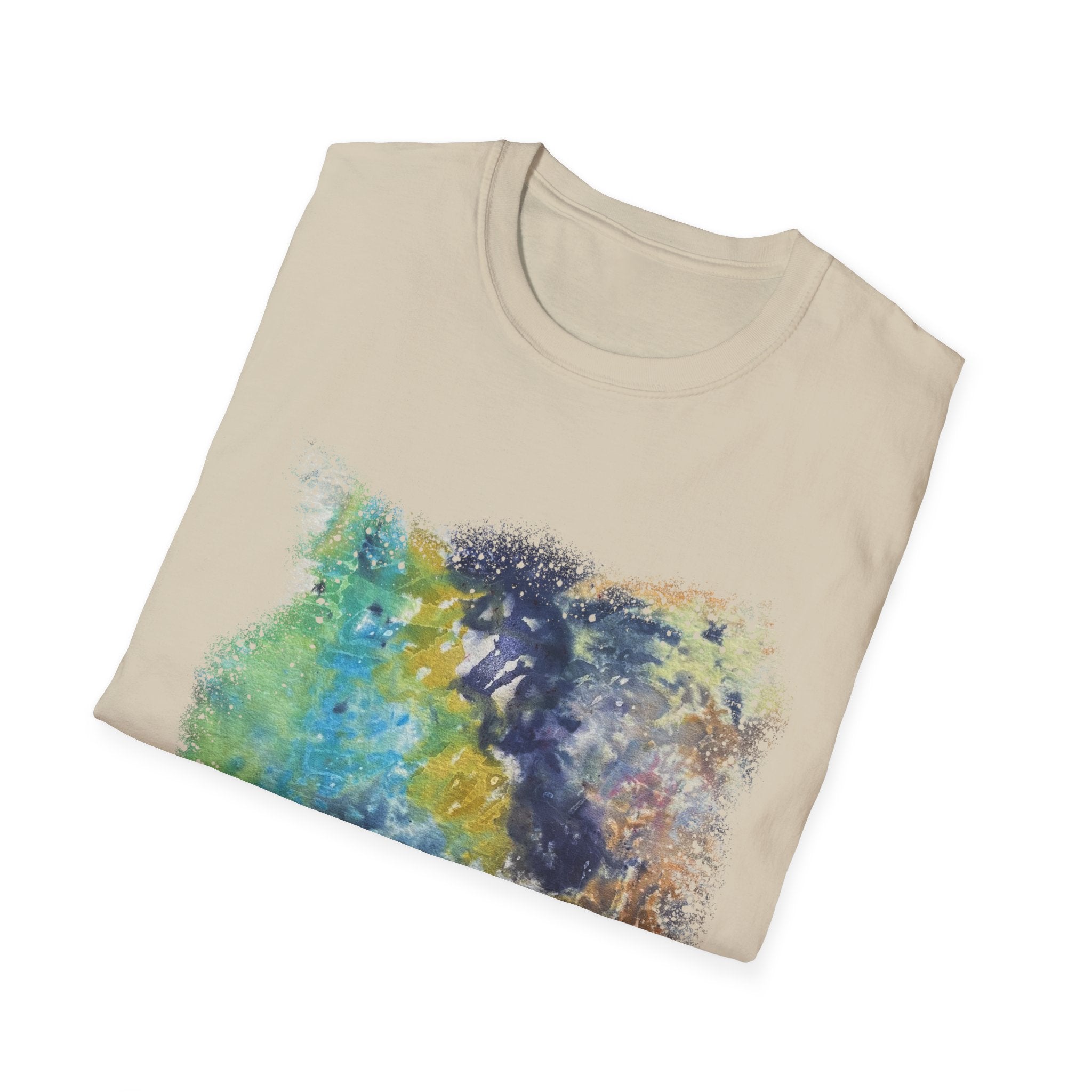 INFLECTION POINT: Monet style Colorful Tie-Dye Unisex Softstyle T-Shirt, Casual Wear, Festival Outfit, Art-Inspired, Everyday Fashion, Gift for Art Lovers