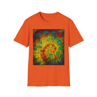 HABANERO HELIX: Rich, bright and Colorful Tie-Dye Unisex Softstyle T-Shirt, Retro Vibe Tee, Festival Outfits, Gift for Teens, Summer Essentials, Casual Wear