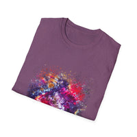 Fifth Dimension 2:  Cool Splash Art Unisex Softstyle T-Shirt, Colorful Tee, Casual Wear, Birthday Gift, Art Lover Shirt, Graphic Tee
